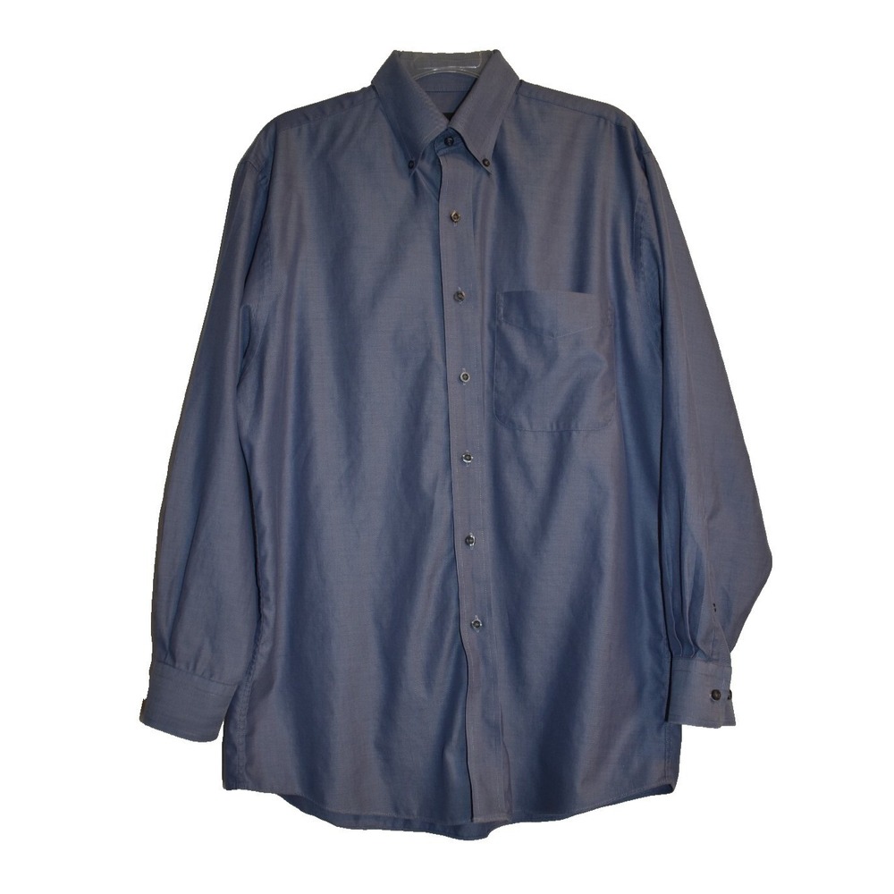 Jos. A. Bank Traveler's Collection Mens Blue Button-Down Shirt Size Medium